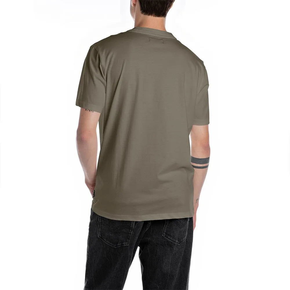 Replay Mens Logo T-Shirt In Brown