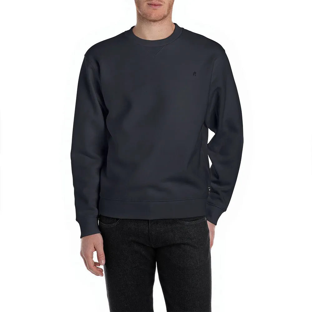 Replay Mens Crew Neck Sweatshirt In Navy