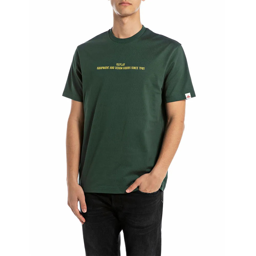 Replay Mens 135 T-Shirt In Dark Green