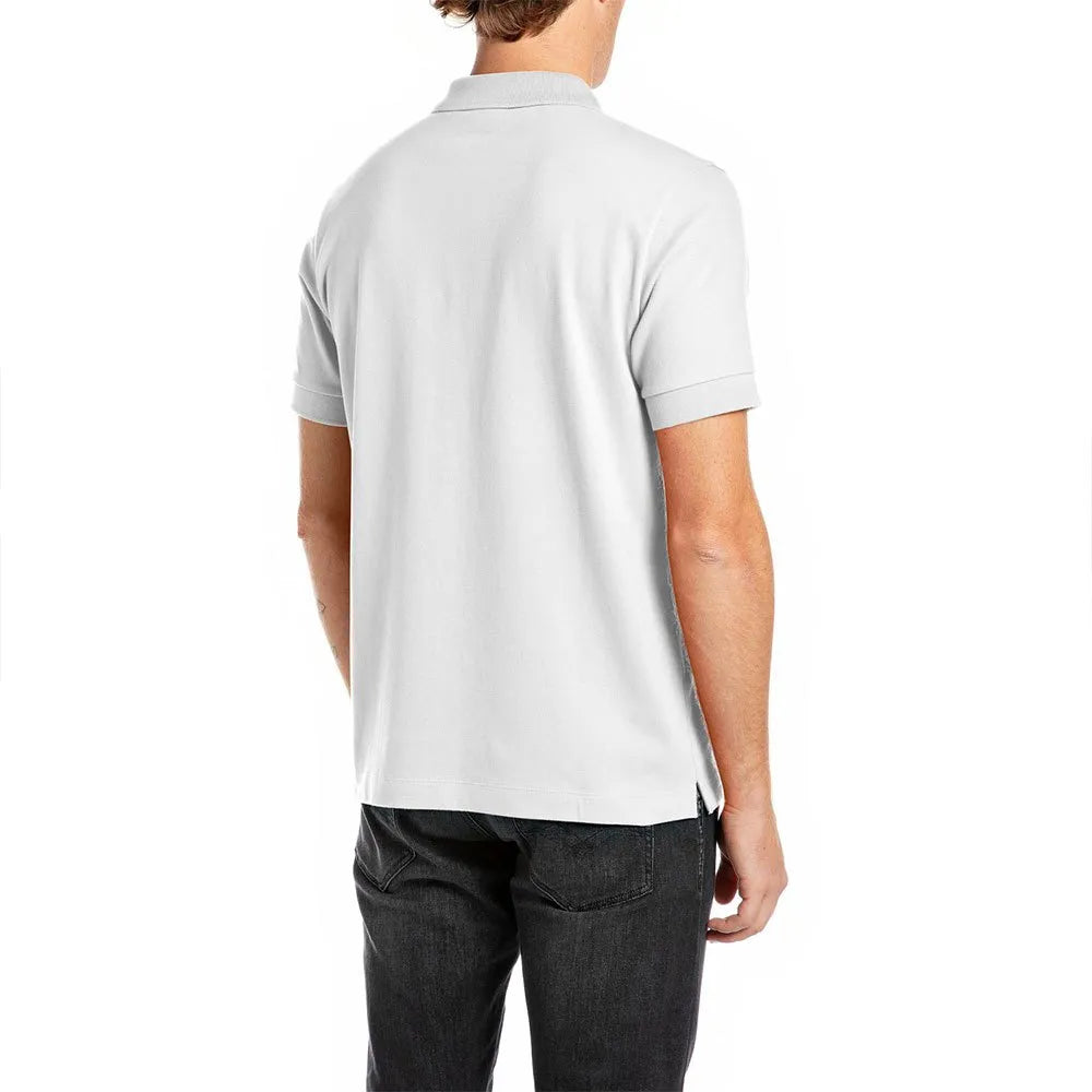 Replay Mens Polo Short Sleeves T-Shirt In White
