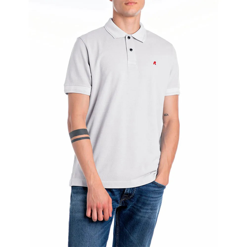 Replay Mens Polo Golfers in White