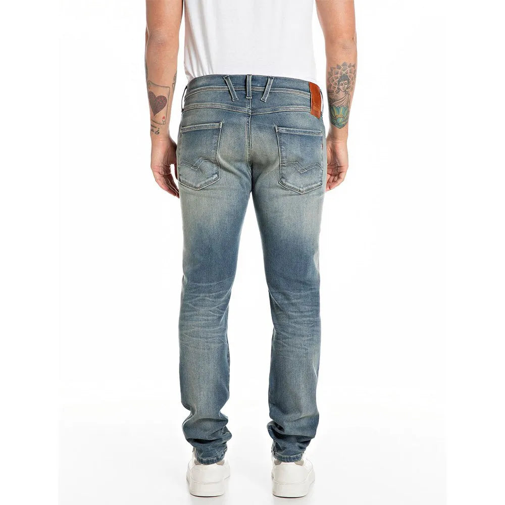 Replay Mens 009 Jeans In Blue Green