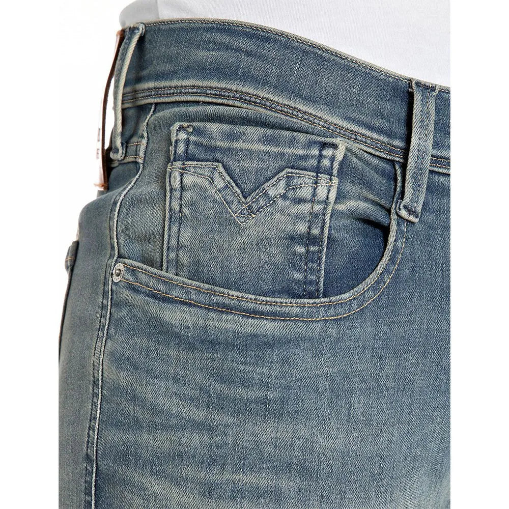 Replay Mens 009 Jeans In Blue Green