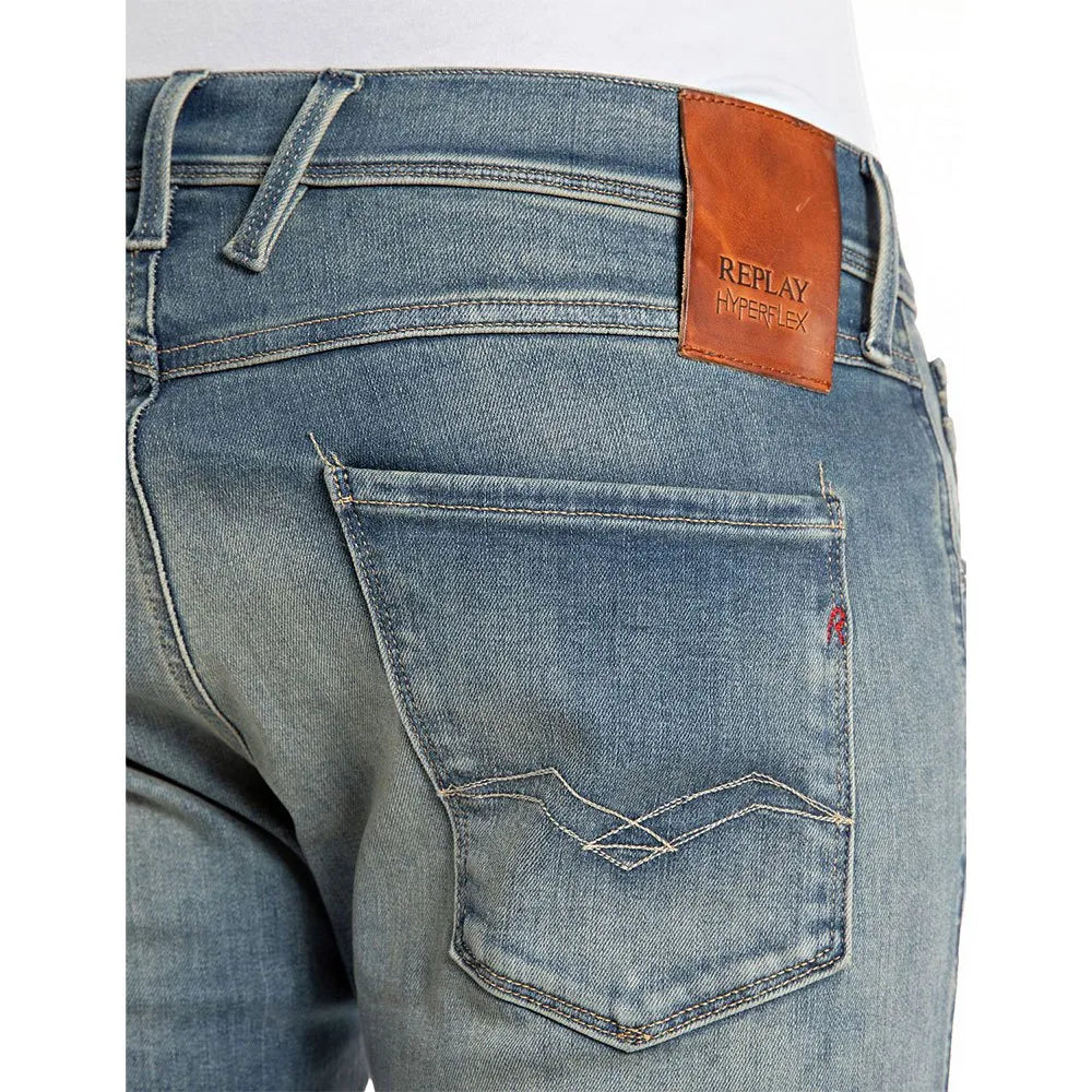 Replay Mens 009 Jeans In Blue Green