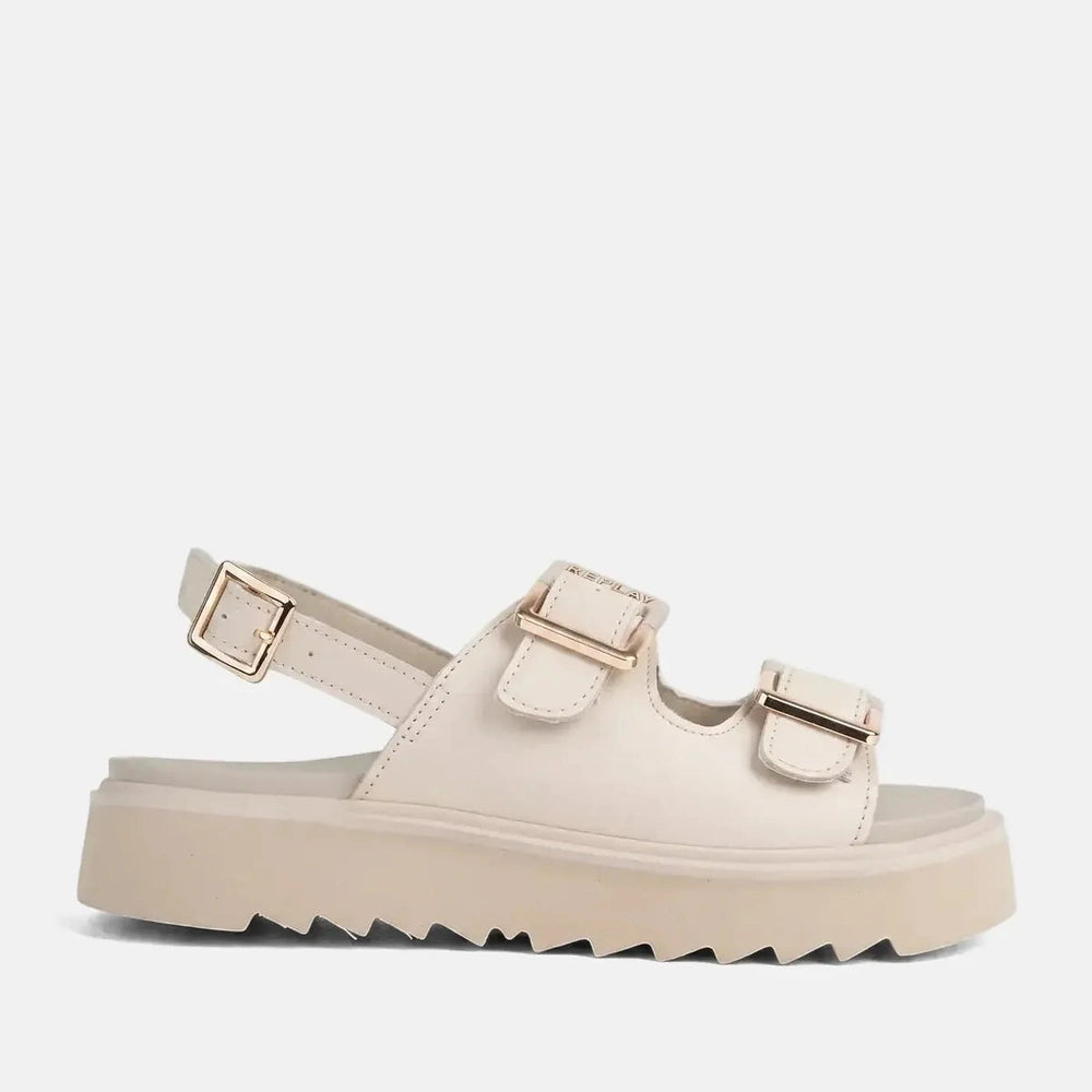 Replay Womens New Alicante Tonal Sandals In Light Beige