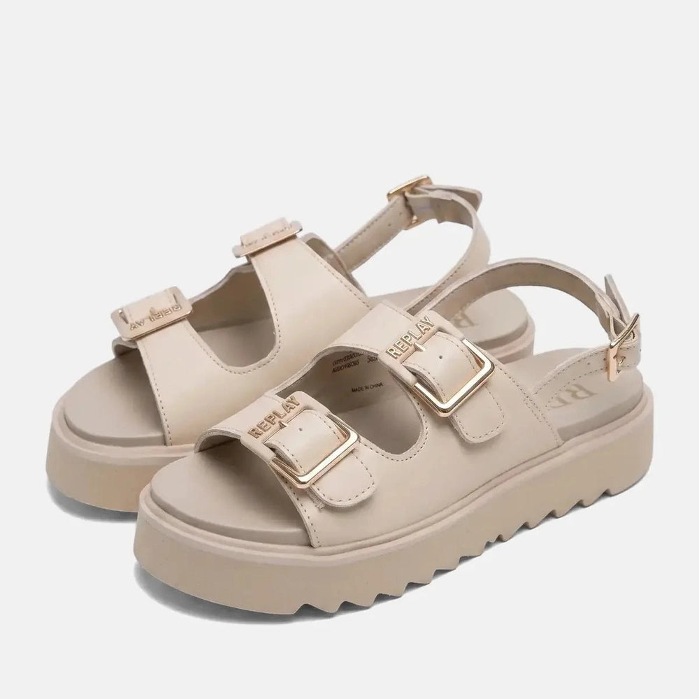 Replay Womens New Alicante Tonal Sandals In Light Beige