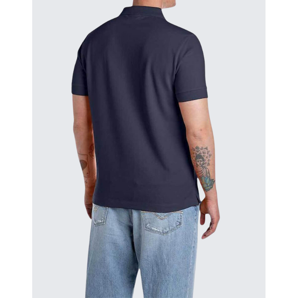 Replay Mens Short Sleeve Golfer In Navy