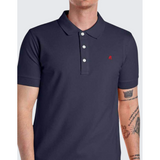 Replay Mens Short Sleeve Golfer In Navy