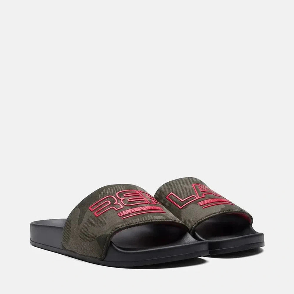 Replay Mens Up Covert Sandals In Camourflage