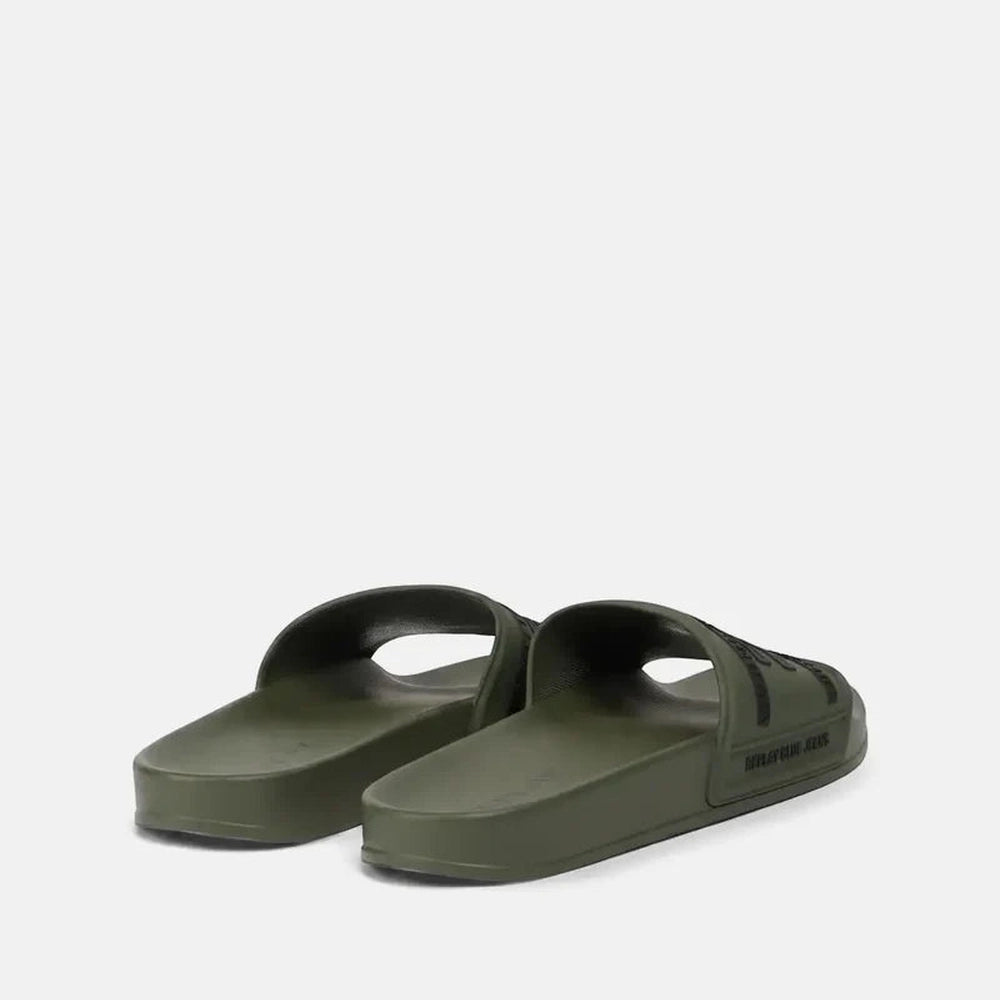 Replay Mens Up Graven Slides In Green & Black