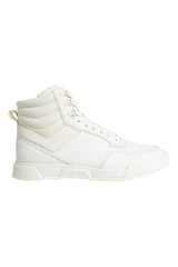 Calvin Klein High Top Lace Up Sneaker In White