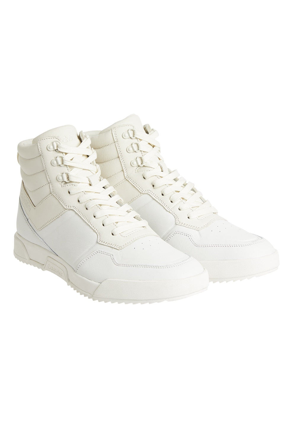 Calvin Klein High Top Lace Up Sneaker In White