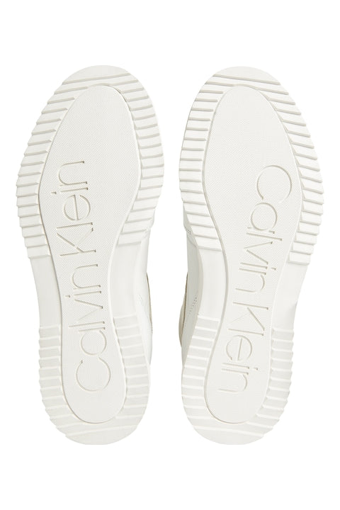 Calvin Klein High Top Lace Up Sneaker In White