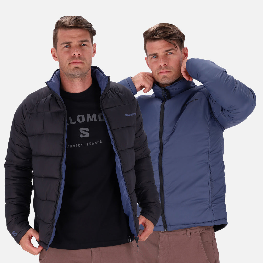 Salomon Mens Eclipse Reversible Jacket In Phantom/Marlin