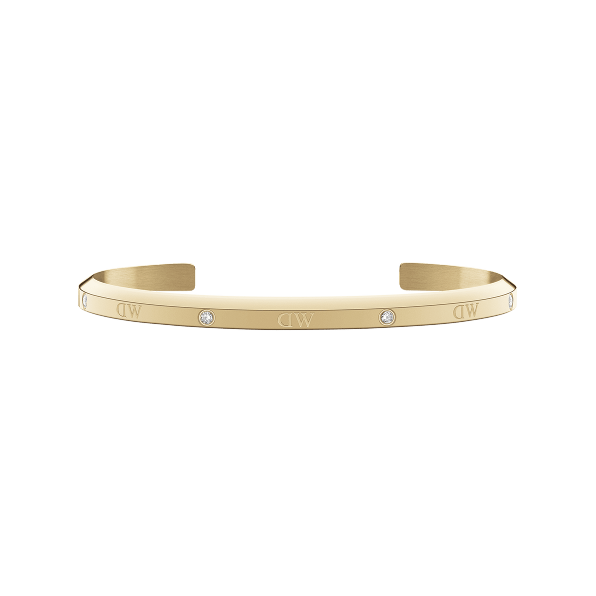 Daniel Wellington Womens Large Classic Lumine Cuff Bracelet in Gold