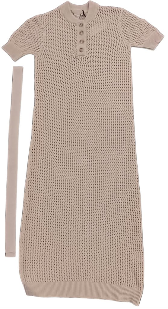Polo Womens Thandiwe Short Sleeves Resort Knit Dress In Mushroom