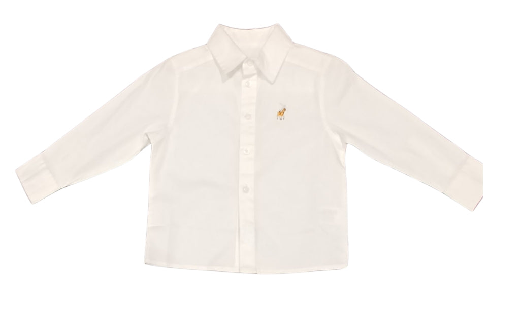 Polo Boys Long Sleeves Nicholas Shirt In White
