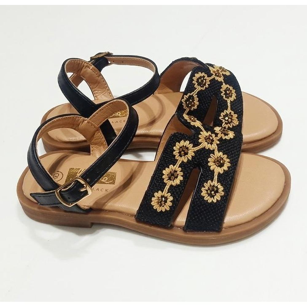 Little Miss Black By Miss Black Girls Mona 1 Sandals In Black