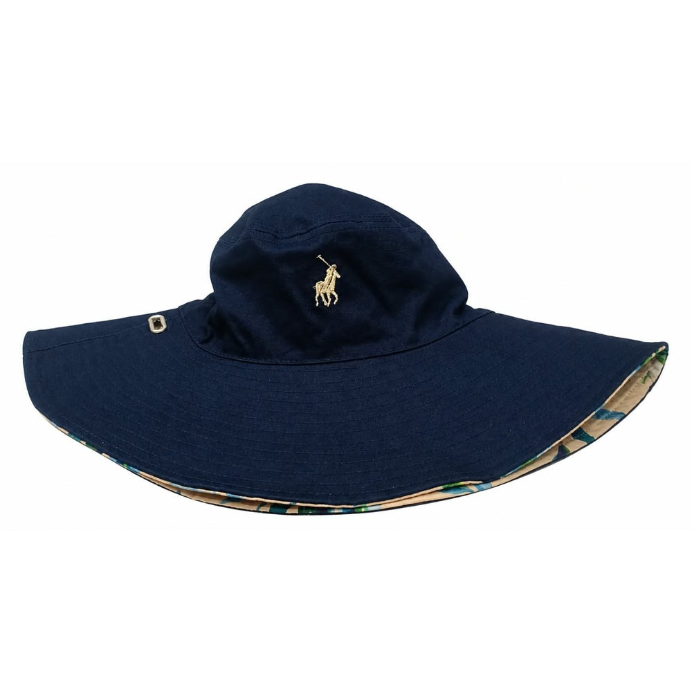Polo Womens Floral Reversible Bucket Hat In Blue/Stone Multi