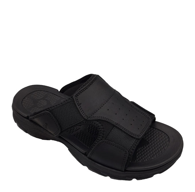 Hush Puppies Mens Charlie II Leather Sandals In Black