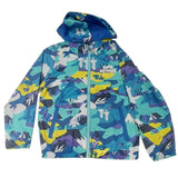 Anta Boys Outdoor Woven Track Top Jacket In Blue Multi