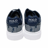 Polo Boys Jacquard Sneakers In Navy/White