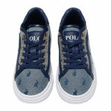 Polo Boys Jacquard Sneakers In Navy/White