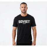 Soviet Mens Short Sleeves Box Fit Fashion T-Shirt In Black