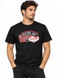 Replay Mens Printed T-Shirt In Black