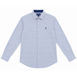 Polo Mens Long Sleeves Non Iron Gingham Check Shirt In Navy Multi