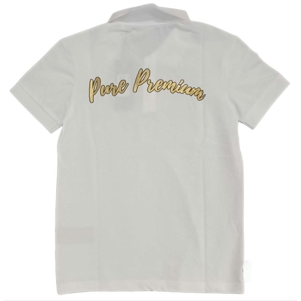 Pure Premium Mens Impasto Short Sleeves Golfers In White