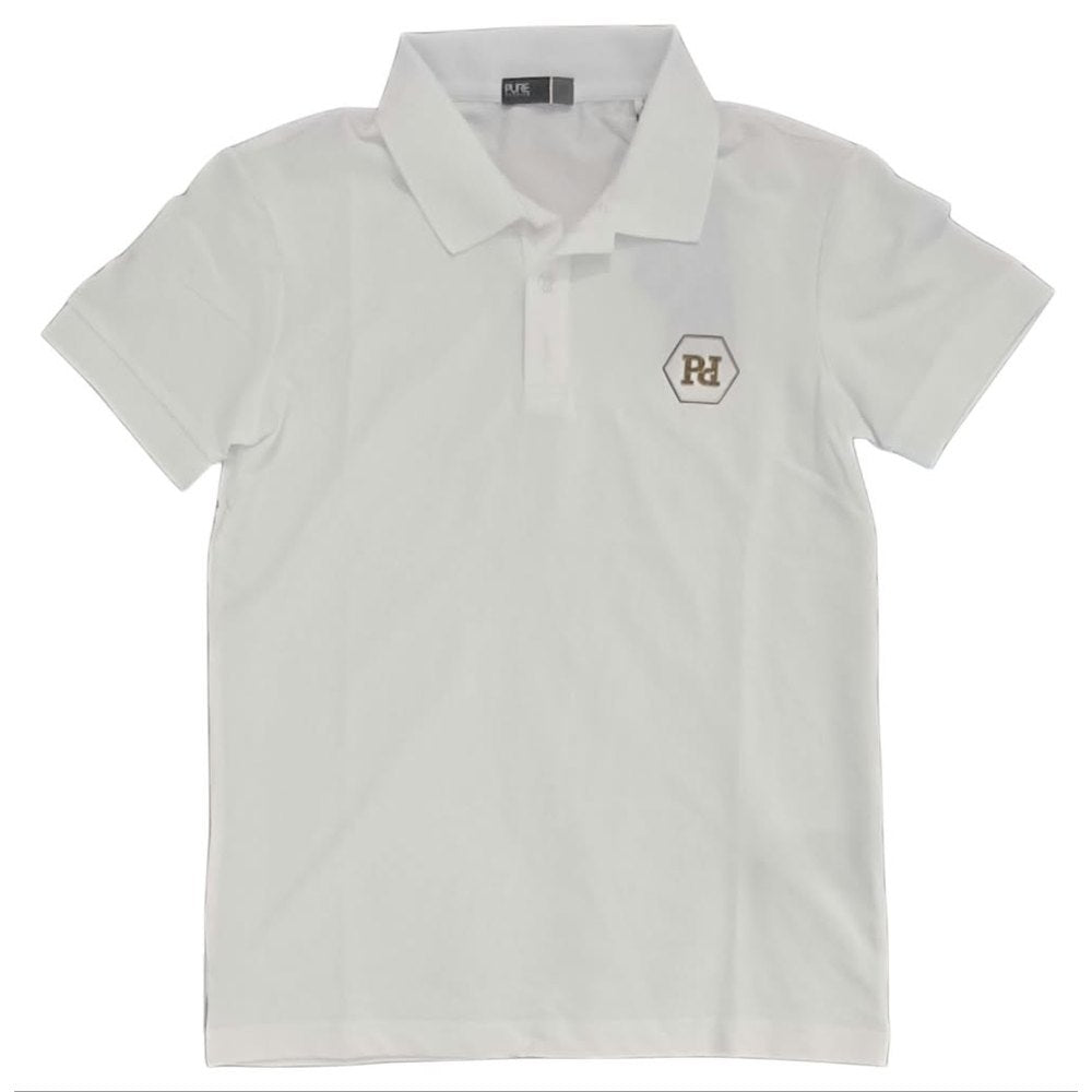 Pure Premium Mens Impasto Short Sleeves Golfers In White