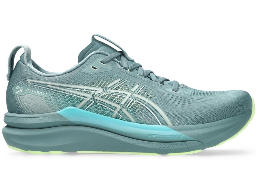 Asics Mens Gel-Kayano 33 Shoes In Foggy Teal/Illuminate Yellow