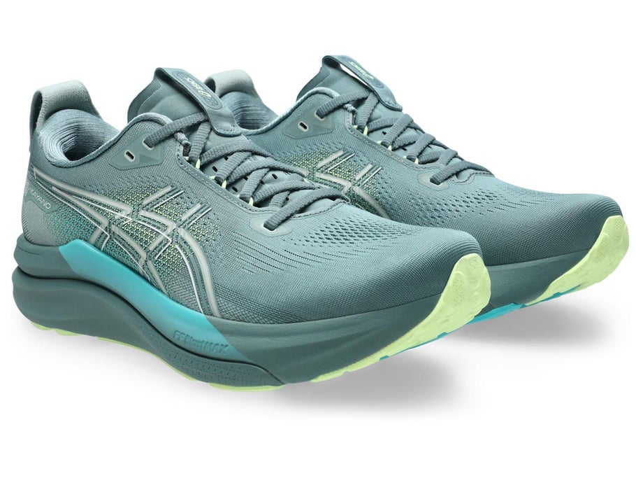 Asics Mens Gel-Kayano 33 Shoes In Foggy Teal/Illuminate Yellow