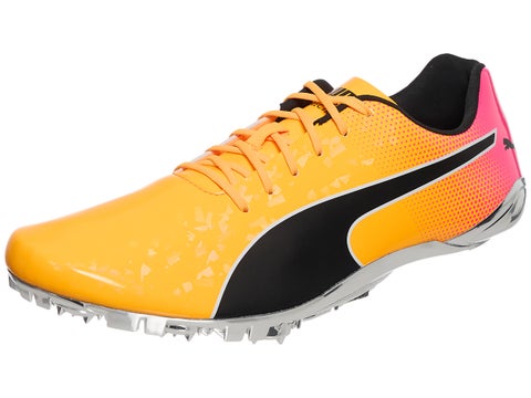 Puma Mens Evospeed Electric 13 Running Shoes In Sun Stream/Sunset Glow/Black