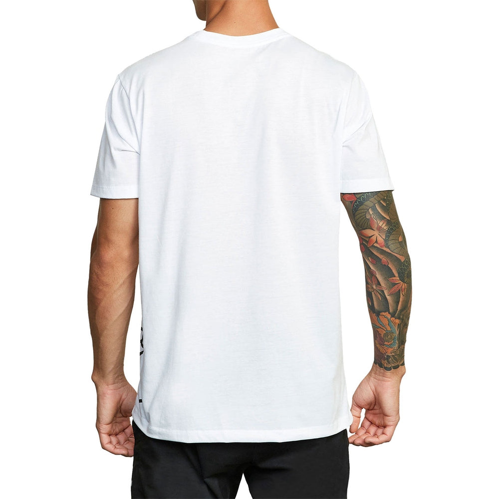 Rvca Mens Small Rvca Logo Short Sleeves T-Shirt In White