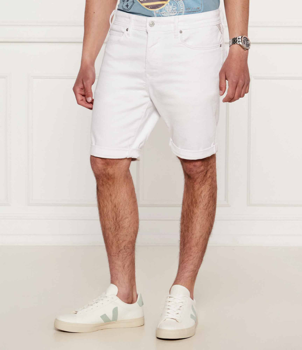 Replay Mens Shorts In White