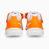 Puma Mens Cricket Bowling Shoes In White/Orange/Yellow
