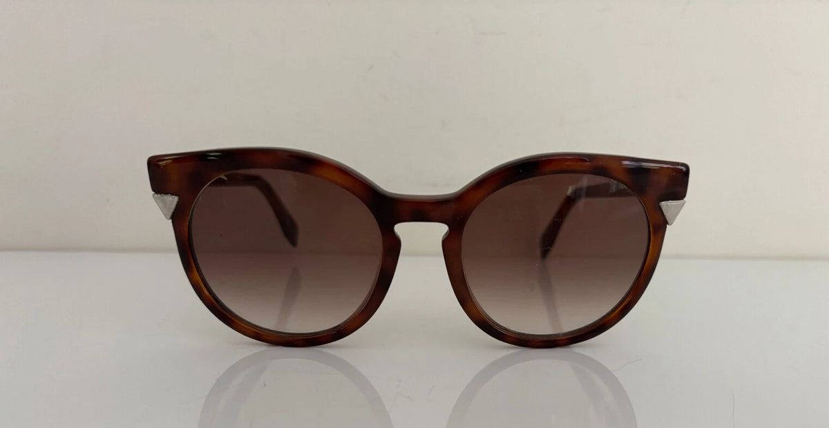 Fendi Round Frame Sunglasses For Women In Brown