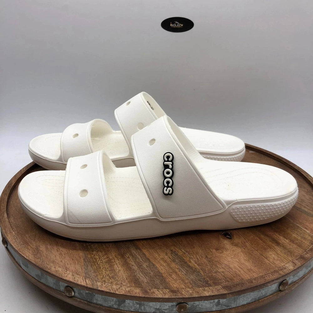 Crocs Unisex Adults Classic Two Strap Sandal In White
