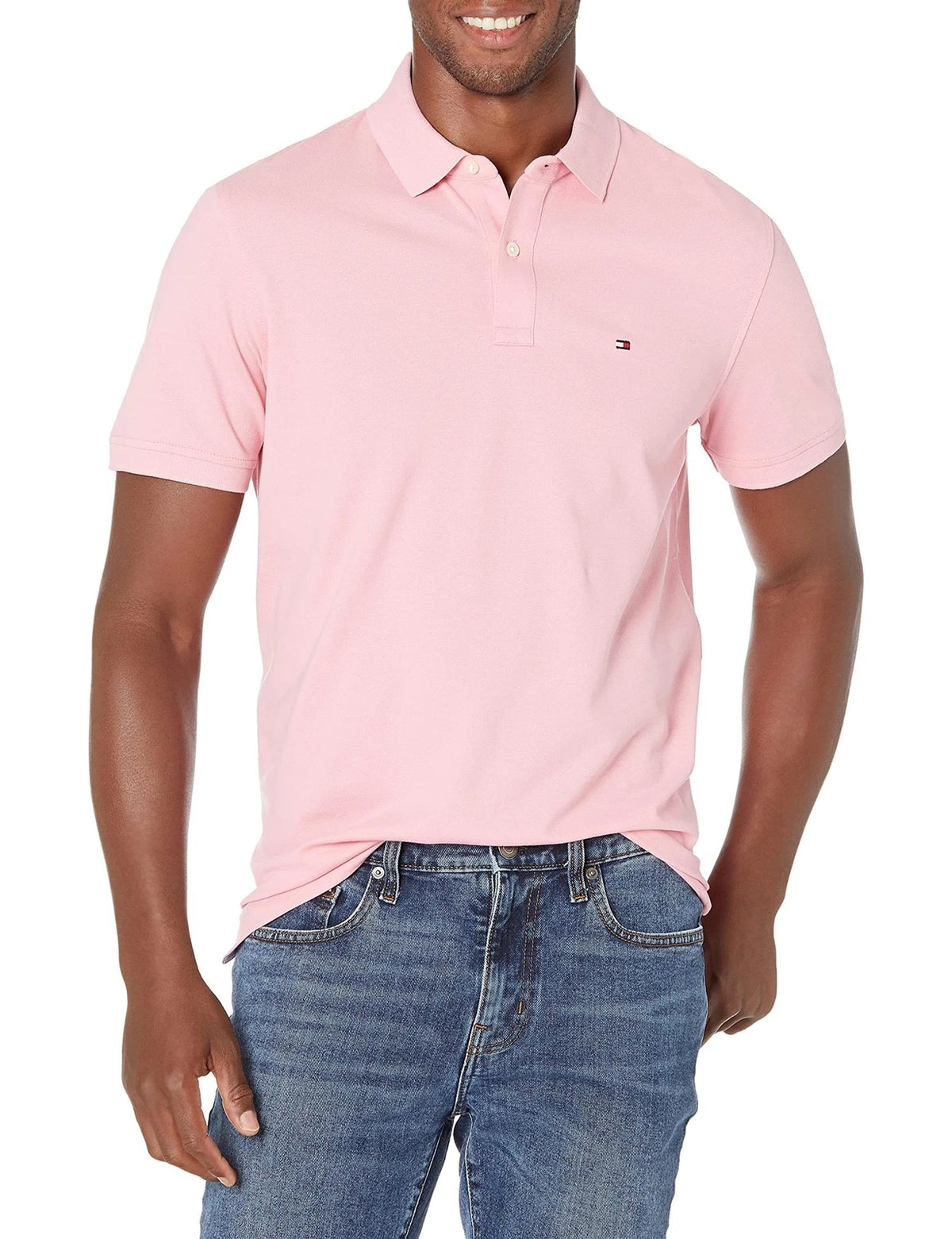 Tommy Hilfiger Slim Placket Polo Ext Pink