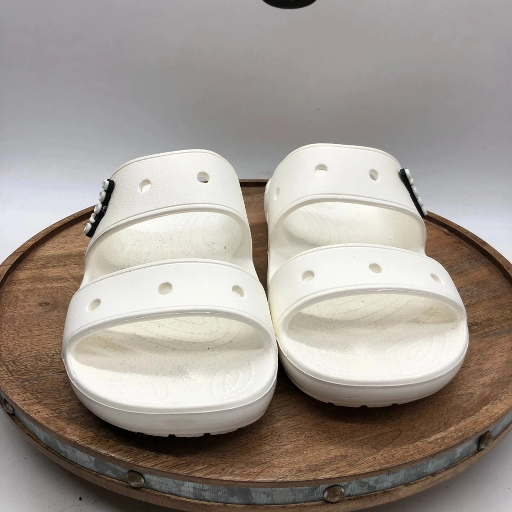 Crocs Unisex Adults Classic Two Strap Sandal In White