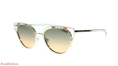 Bvlgaria Gold Frame Sunglasses For Women In Light Gold with Orange