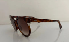 Fendi Round Frame Sunglasses For Women In Brown