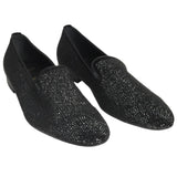 Louis Leeman Slip On Shoes With Swarovski In Black