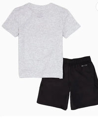 Nike Boys 2 Pcs Woven Short & T-Shirts Set In Black