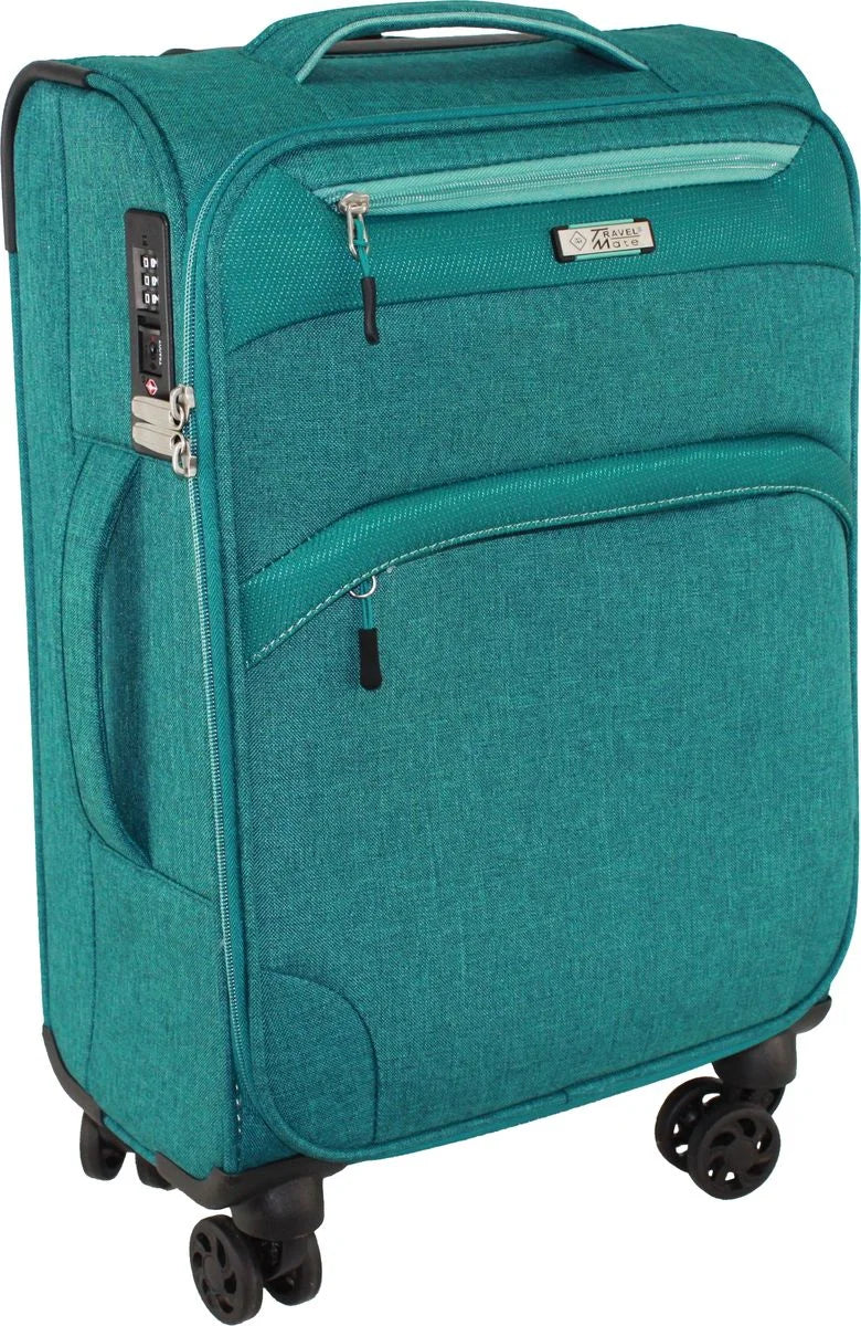 Travel Mate Melange Jaquared Trolley Green