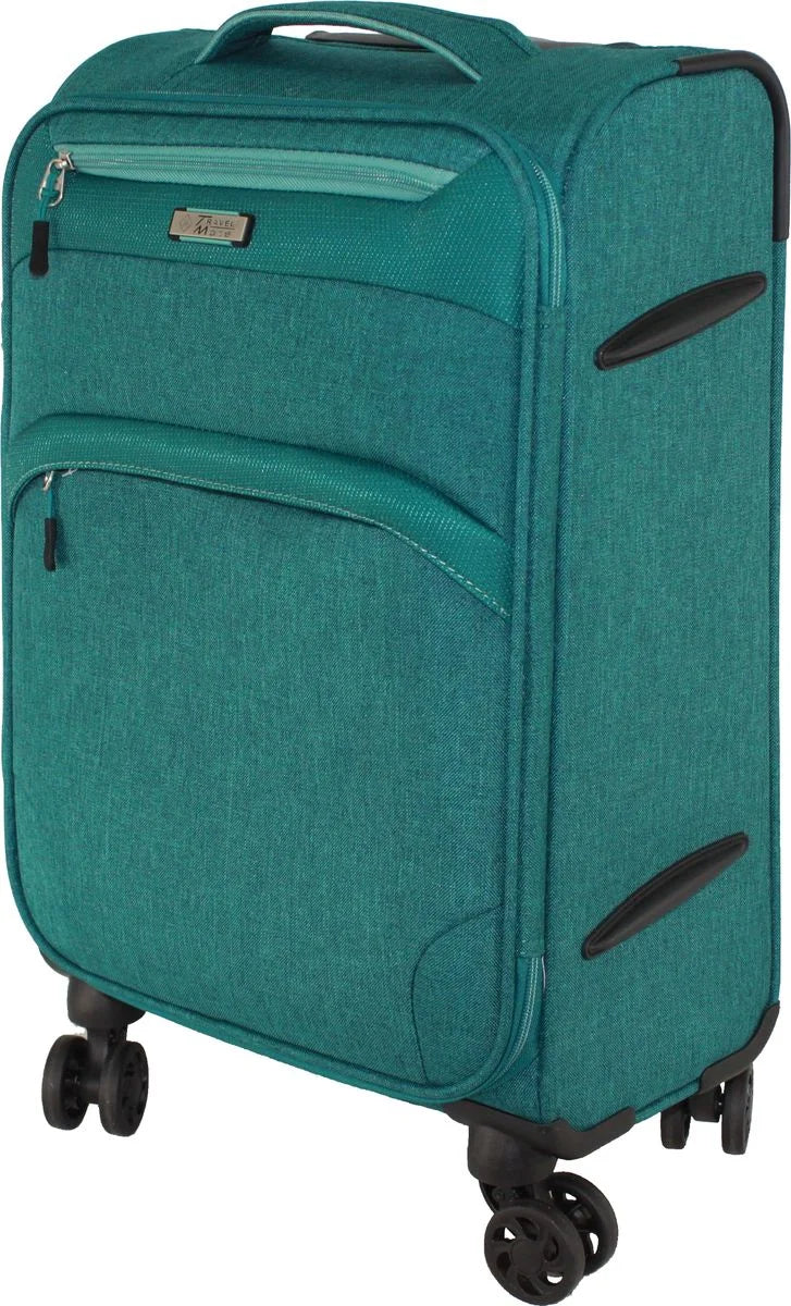 Travel Mate Melange Jaquared Trolley Green