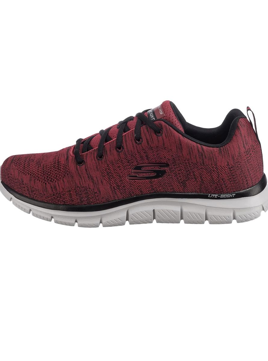 Skechers Mens Red And Black Track Shoes
