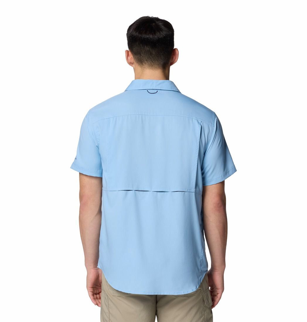 Columbia Mens Silver Ridge Utility Lite Shirt In Light Blue